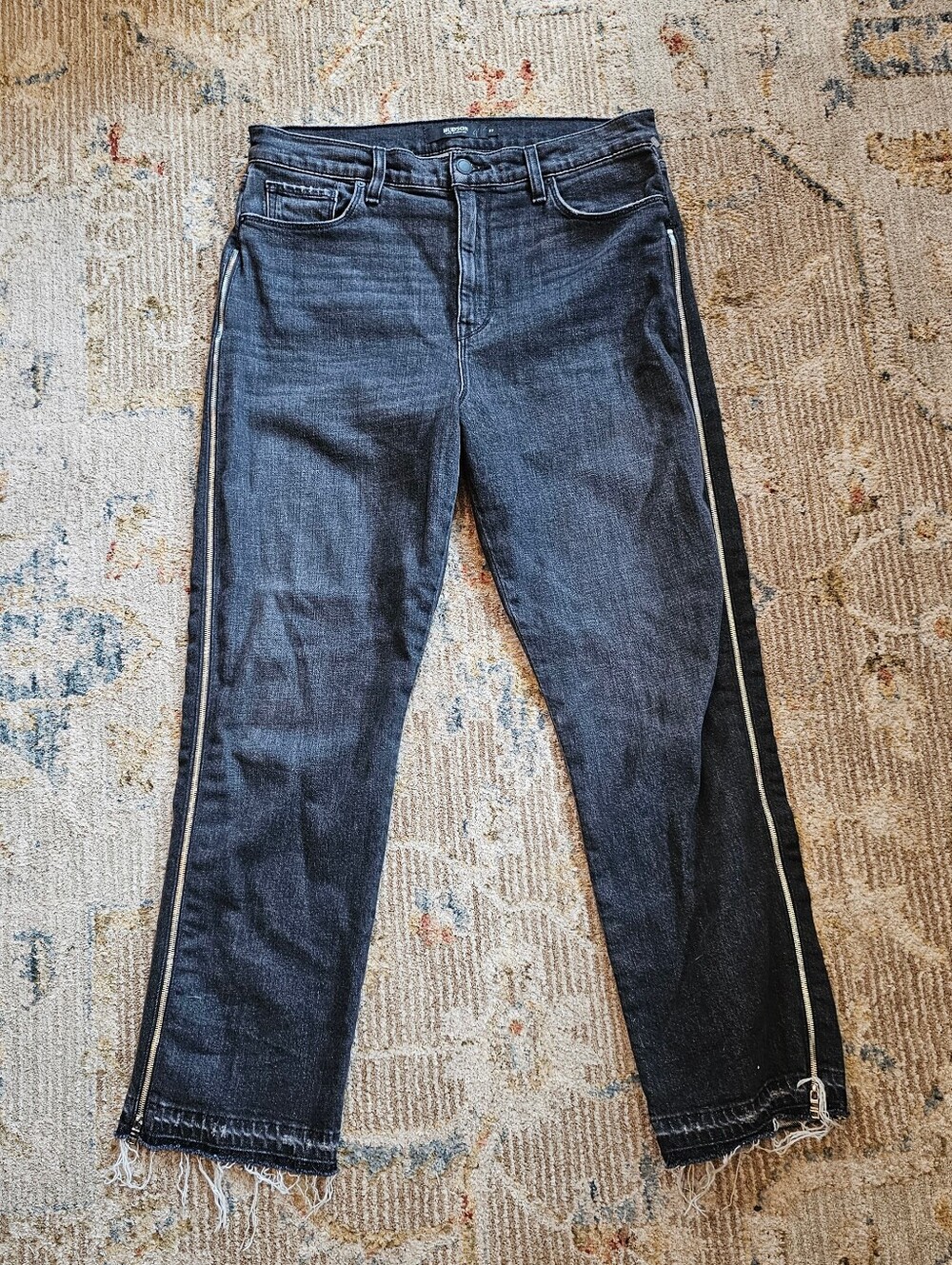 Hudson Jeans  Holly Straight With Side Zipper, Sz 31 With 27" Inseam